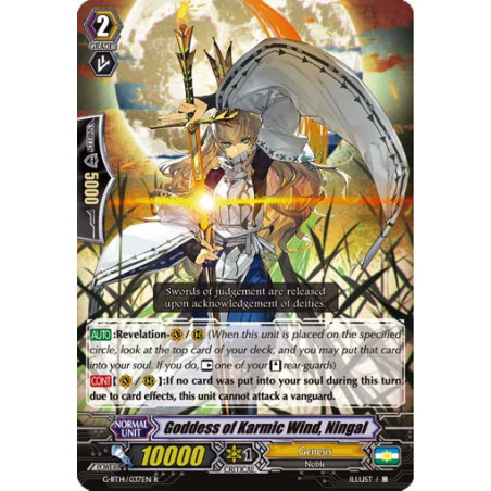 Vanguard_TCG_card_G-BT14_037EN_R_Goddess_of_Karmic_Wind_Ningal_Divine_Dragon_Apocrypha