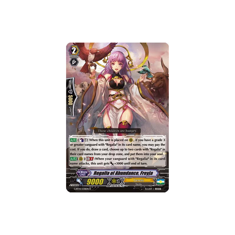 Vanguard_TCG_card_G-BT14_038EN_R_Regalia_of_Abundance_Freyja_Divine_Dragon_Apocrypha