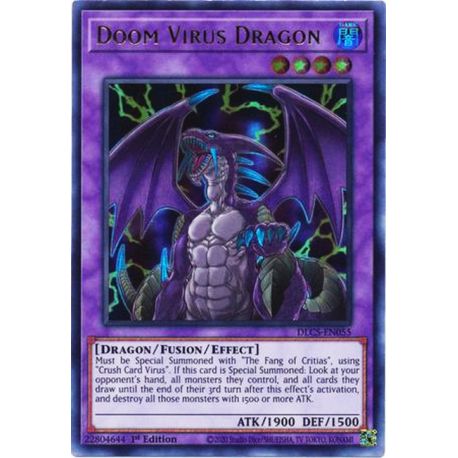 YGO DLCS-EN055 Doom Virus Dragon (Green)