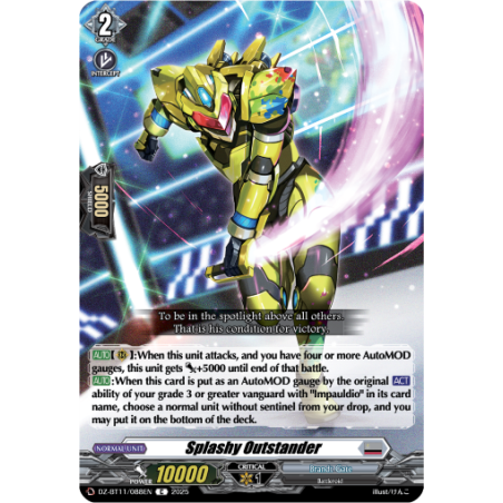Vanguard_TCG_card_DZ-BT11_088EN_C_Splashy_Outstander_Symphony_of_Might_Bloom
