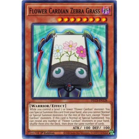 YGO DLCS-EN128 Fleur Cardian Herbe de Zèbre  / Flower Cardian Zebra Grass