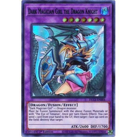 YGO DLCS-EN006 Dunkles Magier-Mädchen, die Drachenritterin (Alternate Art) (Blue)