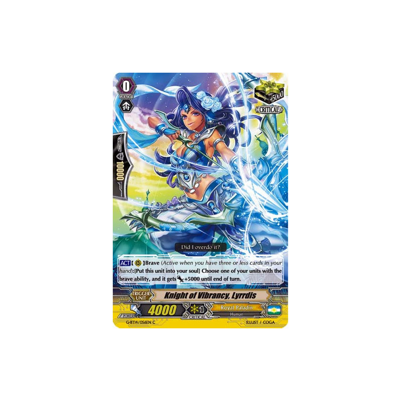 Vanguard_TCG_card_G-BT14_056EN_C_Knight_of_Vibrancy_Lyrrdis_Divine_Dragon_Apocrypha