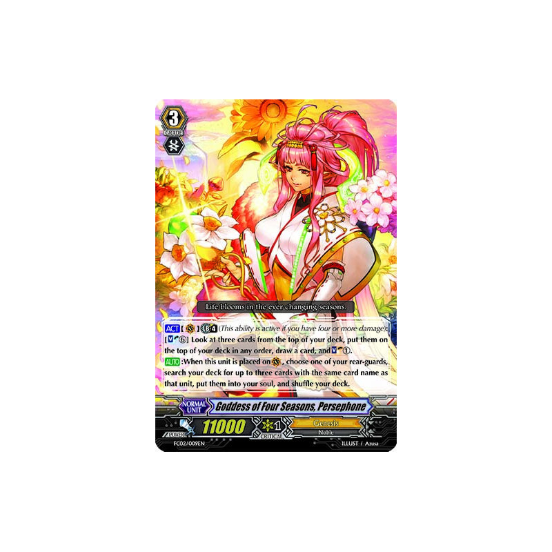 Vanguard_TCG_card_FC02_009EN_RRR_Goddess_of_Four_Seasons_Persephone_Fighters_Collection_2014