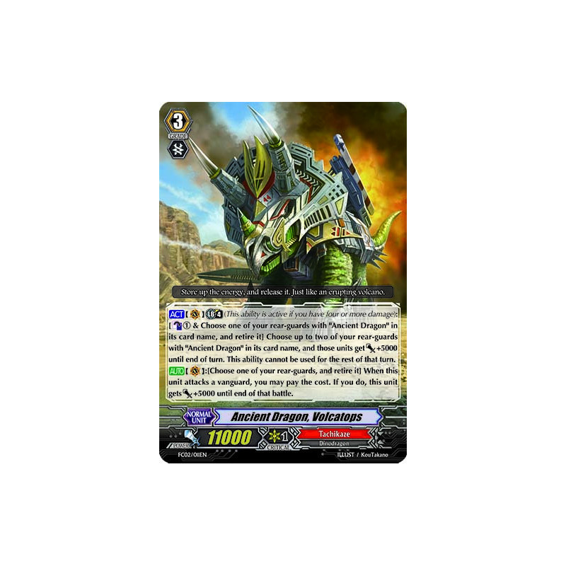 Vanguard_TCG_card_FC02_011EN_RRR_Ancient_Dragon_Volcatops_Fighters_Collection_2014