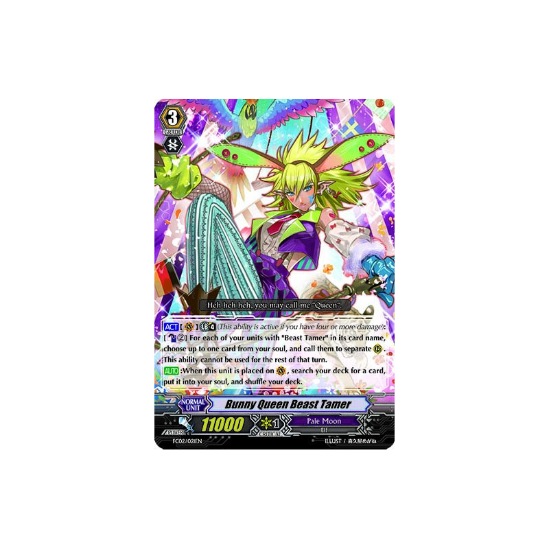Vanguard_TCG_card_FC02_021EN_RRR_Bunny_Queen_Beast_Tamer_Fighters_Collection_2014
