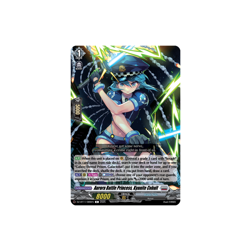 Vanguard_TCG_card_DZ-BT11_089EN_C_Aurora_Battle_Princess_Kyanite_Cobalt_Symphony_of_Might_Bloom