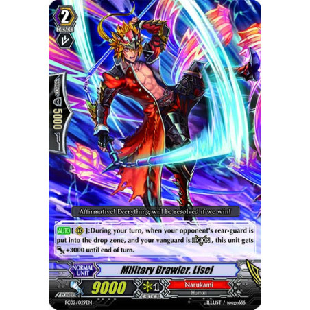 Vanguard_TCG_card_FC02_029EN_RRR_Military_Brawler_Lisei_Fighters_Collection_2014