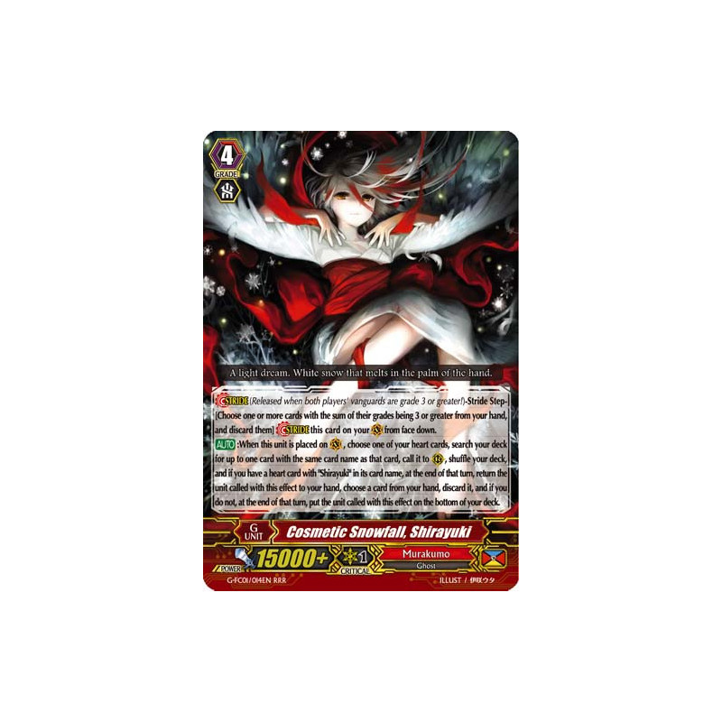 Vanguard_TCG_card_G-FC01_014ENRRR_Cosmetic_Snowfall_Shirayuki_Fighters_Collection_2015