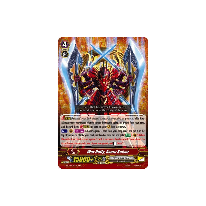 Vanguard_TCG_card_G-FC01_015ENRRR_War_Deity_Asura_Kaiser_Fighters_Collection_2015