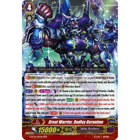 Vanguard_TCG_card_G-FC01_017ENRRR_Great_Warrior_Dudley_Geronimo_Fighters_Collection_2015