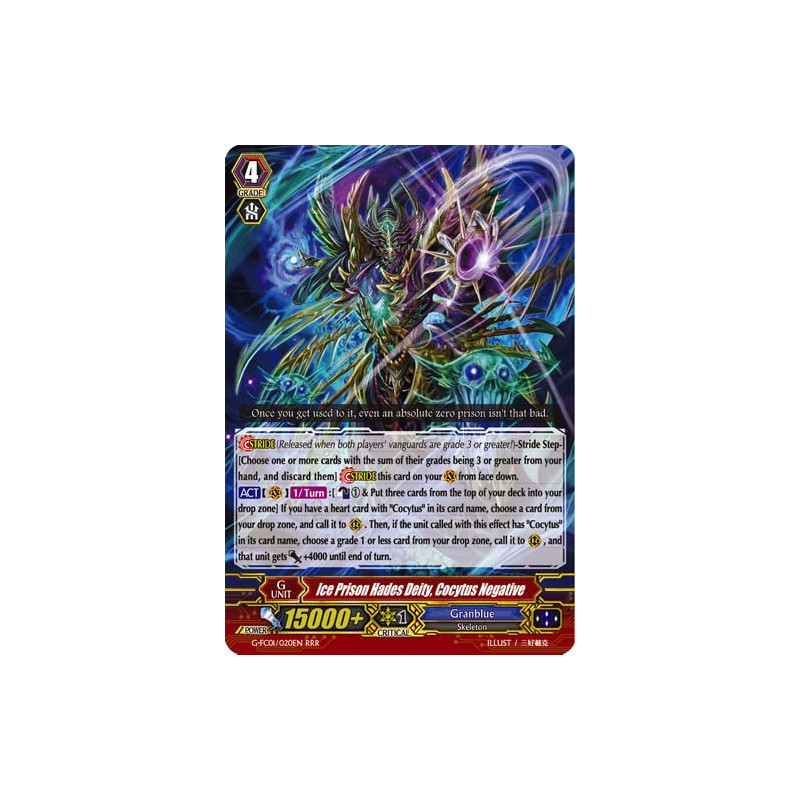 Vanguard_TCG_card_G-FC01_020ENRRR_Ice_Prison_Hades_Deity_Cocytus_Negative_Fighters_Collection_2015