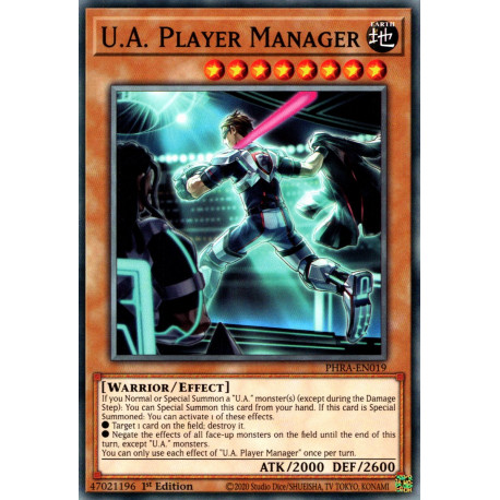 Player Manager Common 1st Edition PHRA-EN019 Yu-Gi-Oh TCG U.A