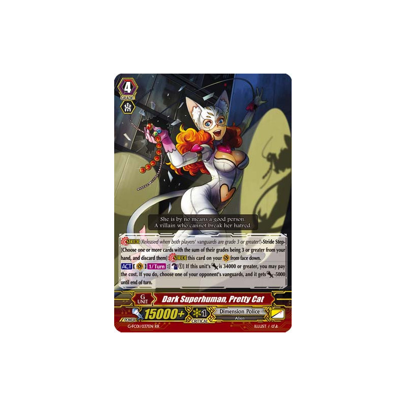 Vanguard_TCG_card_G-FC01_037ENRR_Dark_Superhuman_Pretty_Cat_Fighters_Collection_2015_Winter