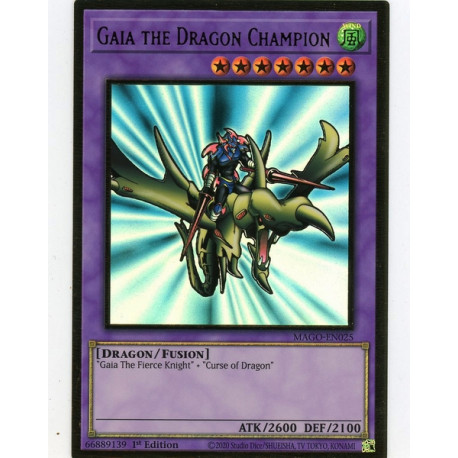 MAGO-EN025 Gaia the Dragon Champion Gold Card Yu-gi-oh