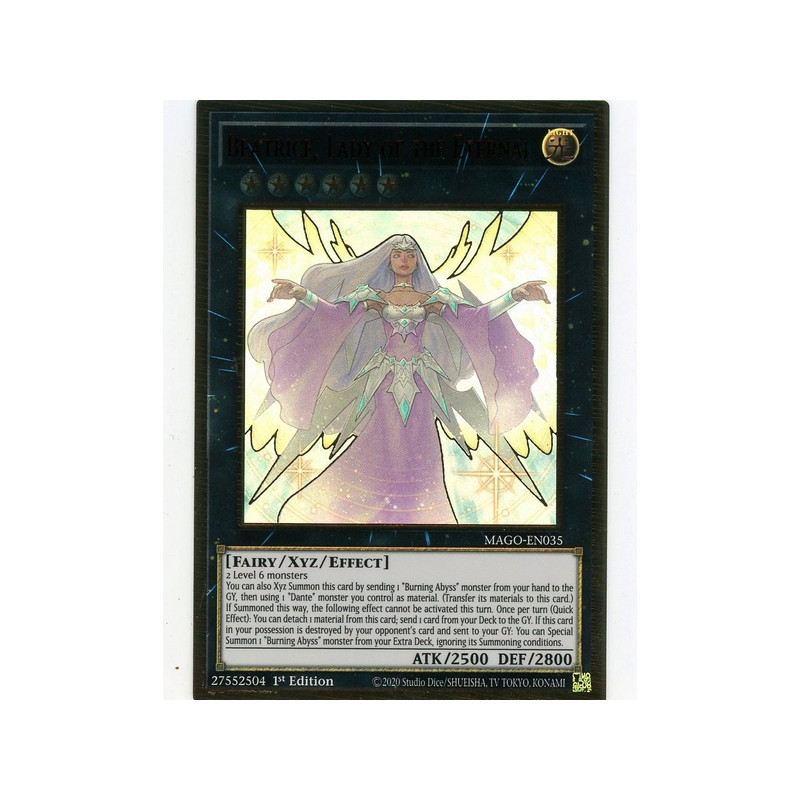 MAGO EN035 Beatrice Lady of the Eternal Maximum Gold Card Yu gi oh