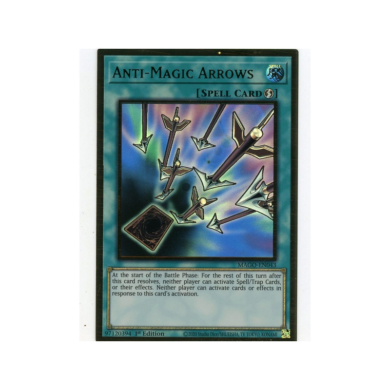 Yugioh Anti-Magic Arrows MAGO-EN043 1st Ed Mint ~ FAST SHIPPING! 
