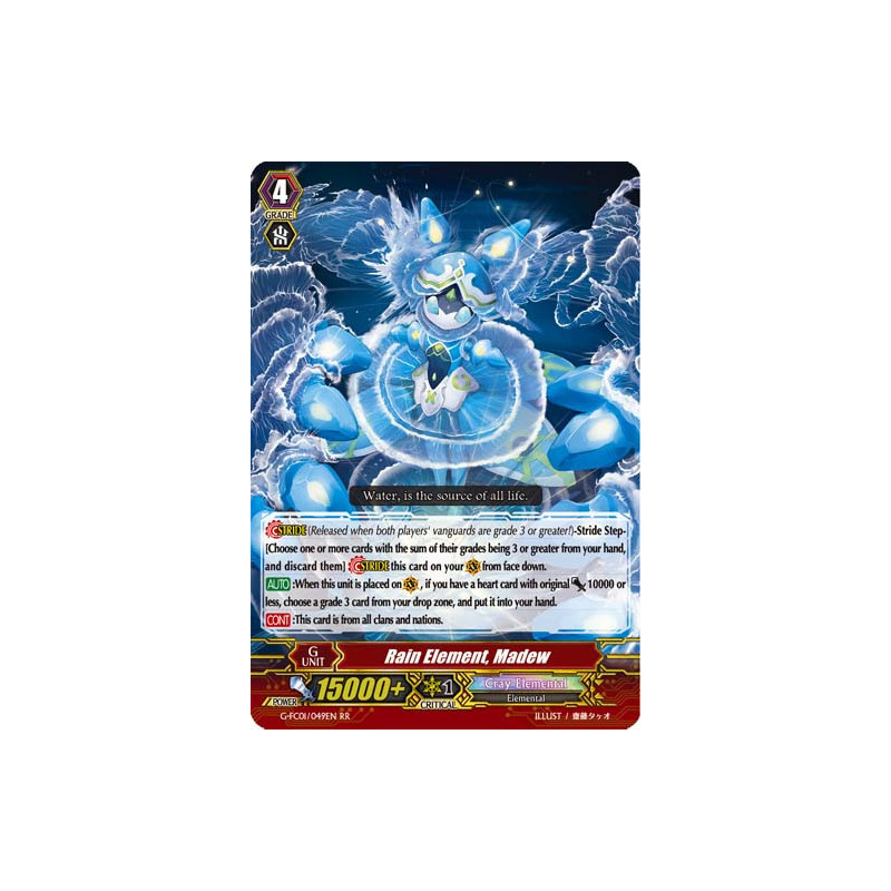 Vanguard_TCG_card_G-FC01_049ENRR_Rain_Element_Madew_Fighters_Collection_2015_Winter