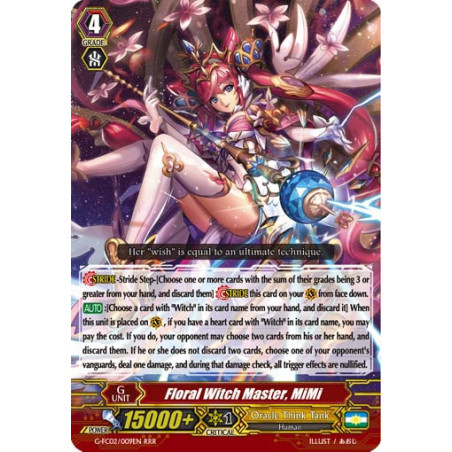 Vanguard_TCG_card_G-FC02_009ENRRR_Floral_Witch_Master_MiMi_Fighters_Collection_2015_Winter