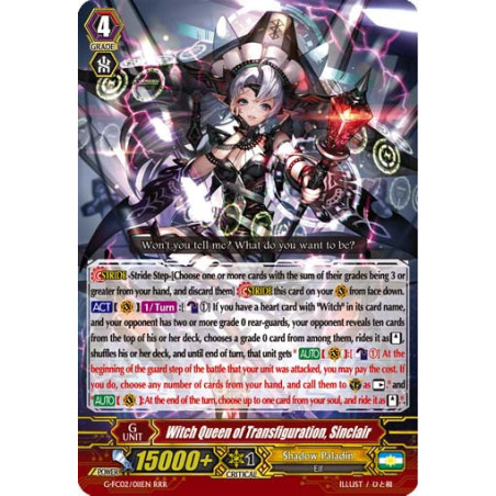 Vanguard_TCG_card_G-FC02_011ENRRR_Witch_Queen_of_Transfiguration_Sinclair_Fighters_Collection_2015_Winter