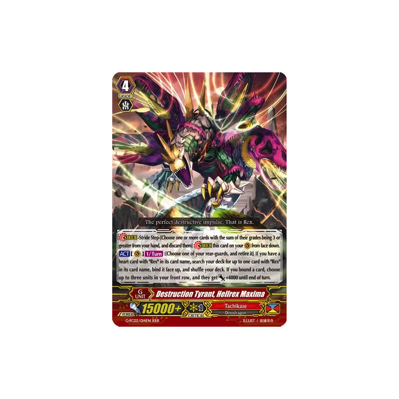 Vanguard_TCG_card_G-FC02_014ENRRR_Destruction_Tyrant_Hellrex_Maxima_Fighters_Collection_2015_Winter