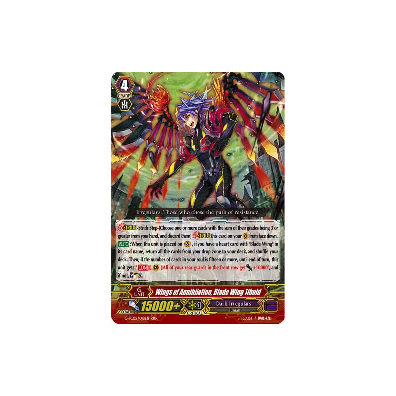 Vanguard_TCG_card_G-FC02_018ENRRR_Wings_of_Annihilation_Blade_Wing_Tibold_Fighters_Collection_2015_Winter