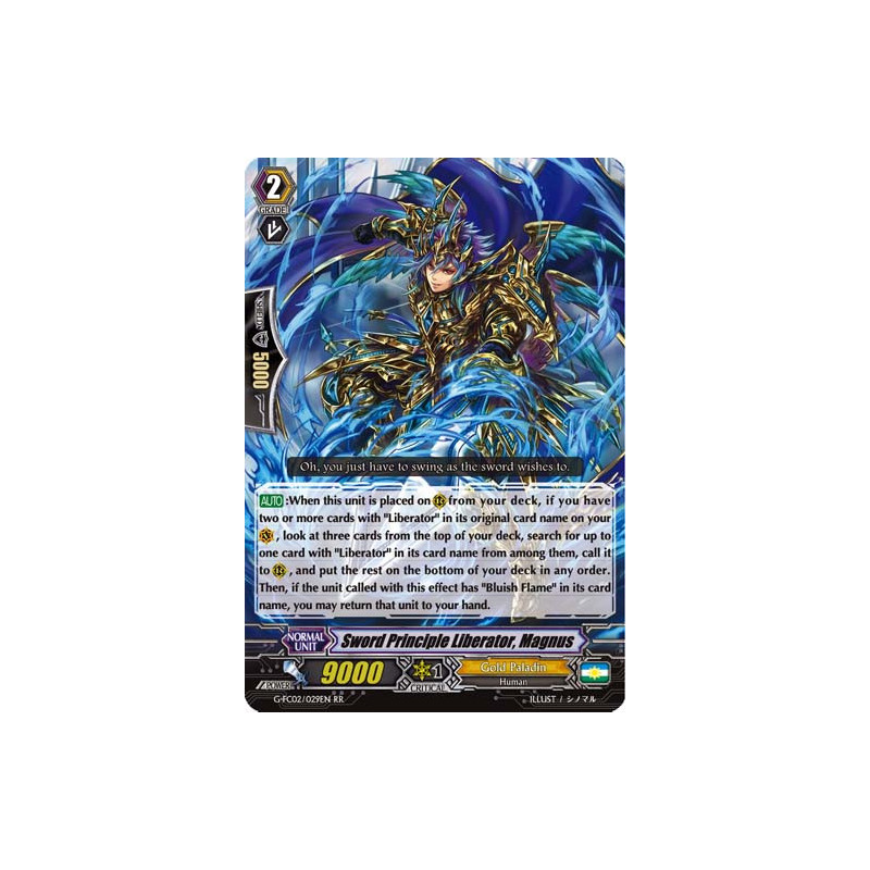 Vanguard_TCG_card_G-FC02_029ENRR_Sword_Principle_Liberator_Magnus_Fighters_Collection_2016