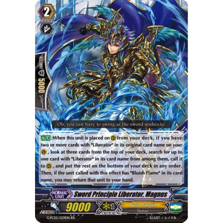 Vanguard_TCG_card_G-FC02_029ENRR_Sword_Principle_Liberator_Magnus_Fighters_Collection_2016