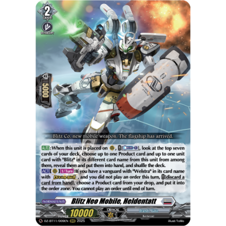 Vanguard_TCG_card_DZ-BT11_009EN_RRR_Blitz_Neo_Mobile_Heldentatt_Symphony_of_Might_Bloom