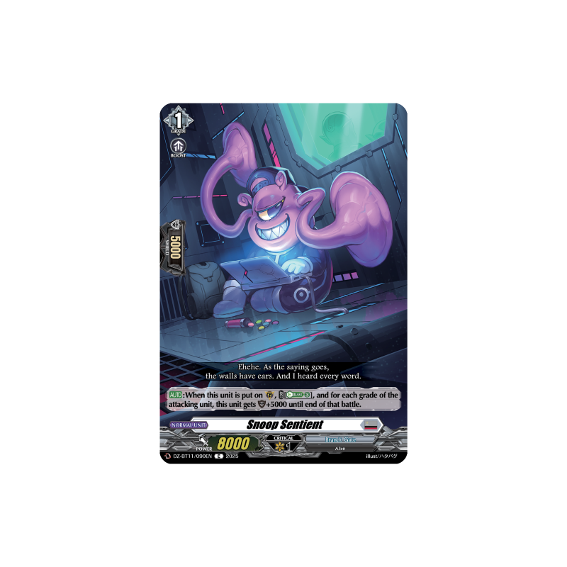Vanguard_TCG_card_DZ-BT11_090EN_C_Snoop_Sentient_Symphony_of_Might_Bloom