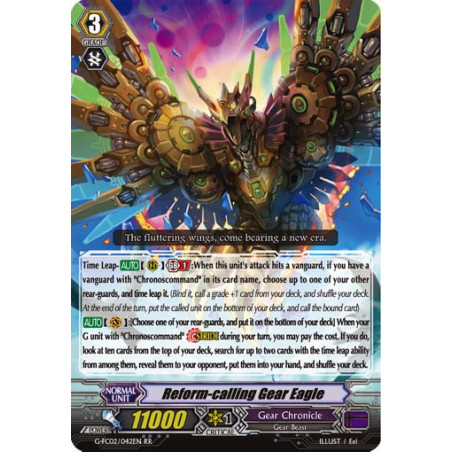 Vanguard_TCG_card_G-FC02_042ENRR_Reform-calling_Gear_Eagle_Fighters_Collection_2016