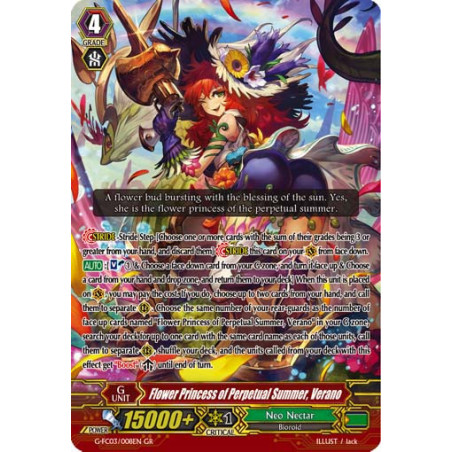 Vanguard_TCG_card_G-FC03_008ENGR_Flower_Princess_of_Perpetual_Summer_Verano_Fighters_Collection_2016