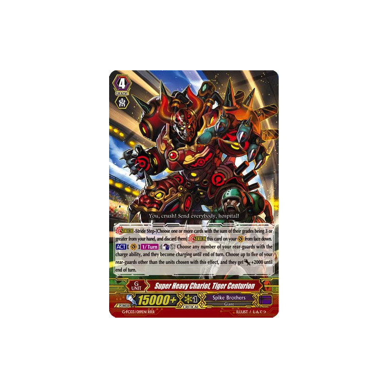 Vanguard_TCG_card_G-FC03_019ENRRR_Super_Heavy_Chariot_Tiger_Centurion_Fighters_Collection_2016