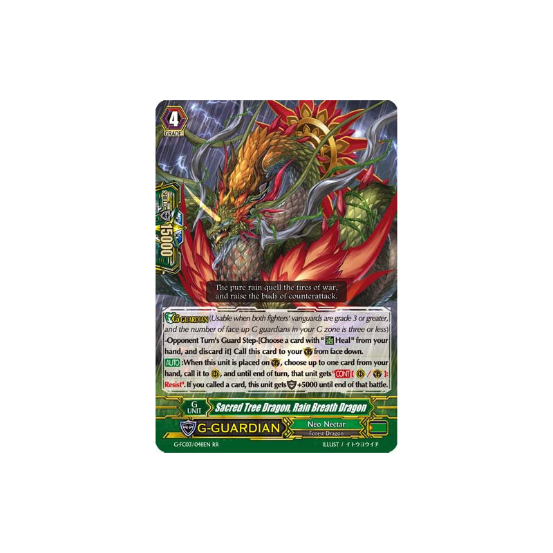 Vanguard_TCG_card_G-FC03_048ENRR_Sacred_Tree_Dragon_Rain_Breath_Dragon_Fighters_Collection_2017