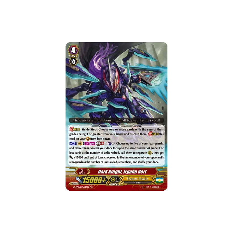 Vanguard_TCG_card_G-FC04_004ENGR_Dark_Knight_Irgahn_Vert_Fighters_Collection_2017