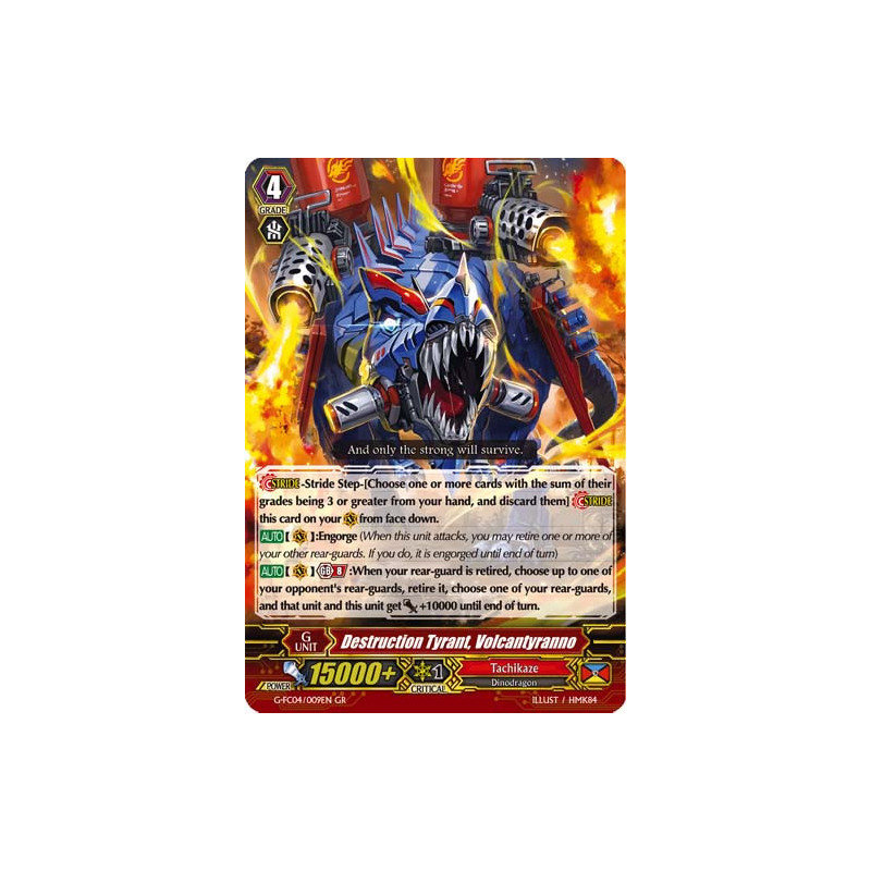 Vanguard_TCG_card_G-FC04_009ENGR_Destruction_Tyrant_Volcantyranno_Fighters_Collection_2017