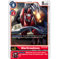 BT2-017 R WarGrowlmon Digimon