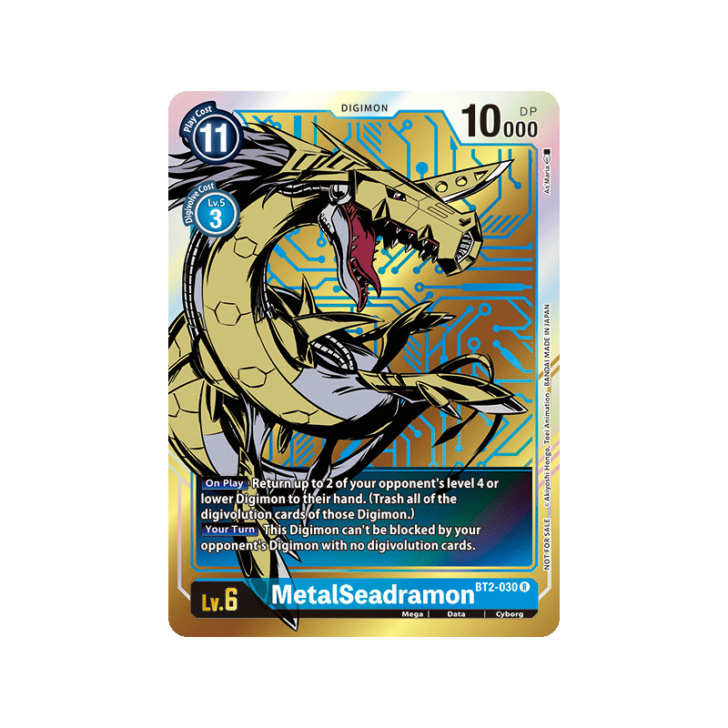 Metalseadramon Alt SR BT2-030 MINT Digimon Card Game ENG 