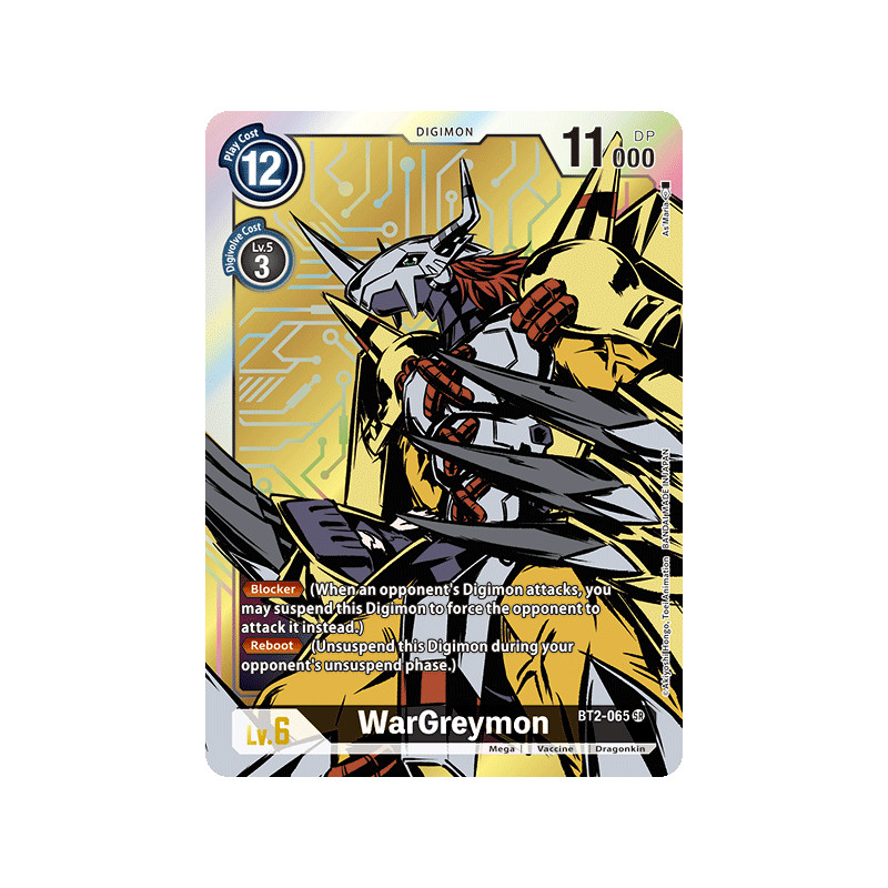 Super Rare Digimon Card Game BT-02 War Greymon BT2-065