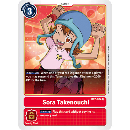 Sora Takenouchi BT2-084 Digimon Card Game Rare 