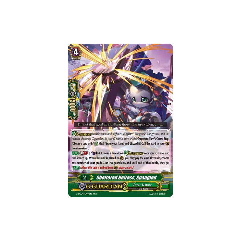 Vanguard_TCG_card_G-FC04_047ENRRR_Sheltered_Heiress_Spangled_Fighters_Collection_2017