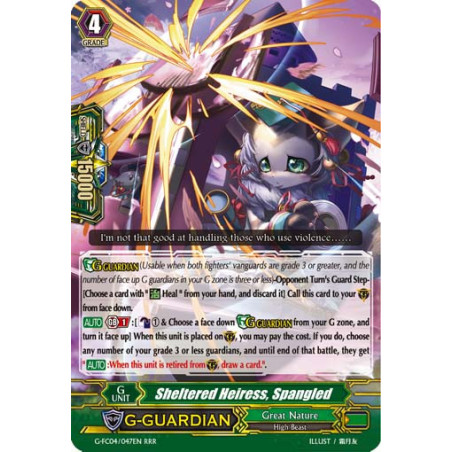 Vanguard_TCG_card_G-FC04_047ENRRR_Sheltered_Heiress_Spangled_Fighters_Collection_2017