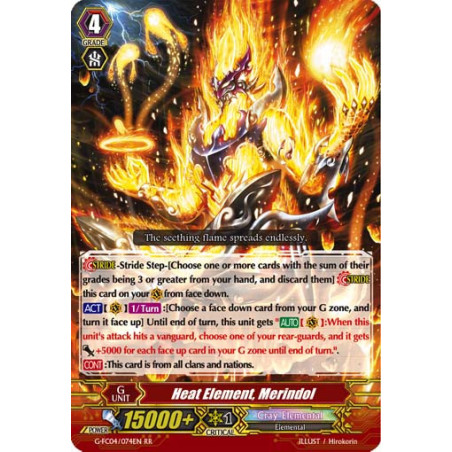 Vanguard_TCG_card_G-FC04_074ENRR_Heat_Element_Merindol_Fighters_Collection_2017