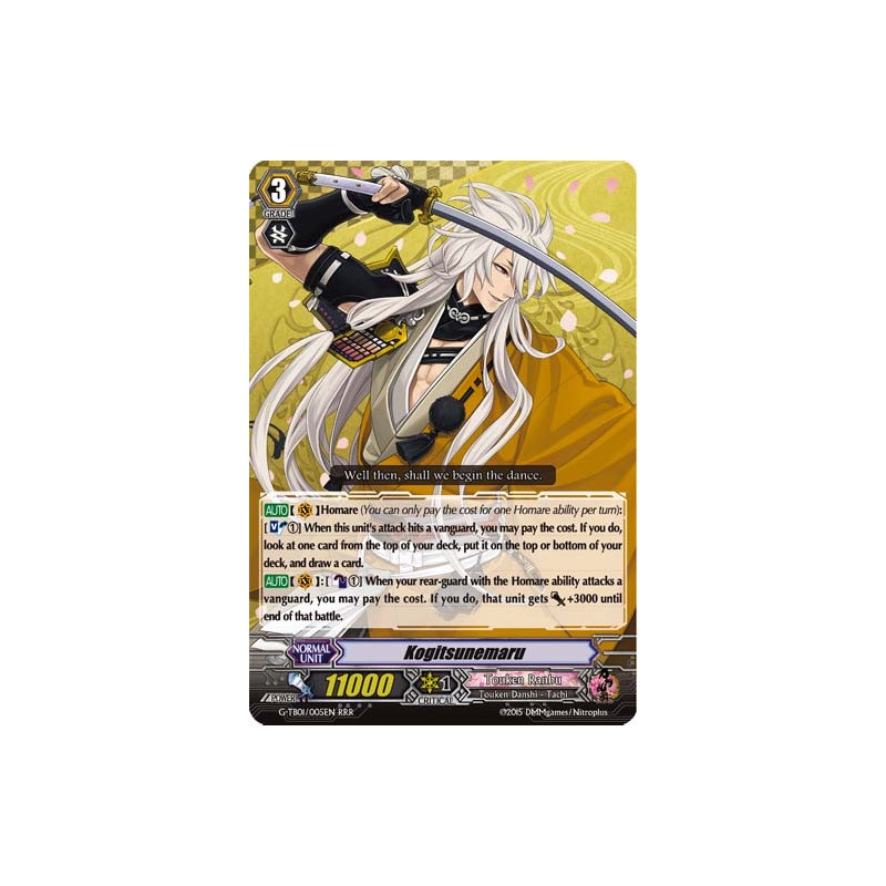 Vanguard_TCG_card_G-TB01_005EN_RRR_Kogitsunemaru_Touken_Ranbu_-ONLINE-