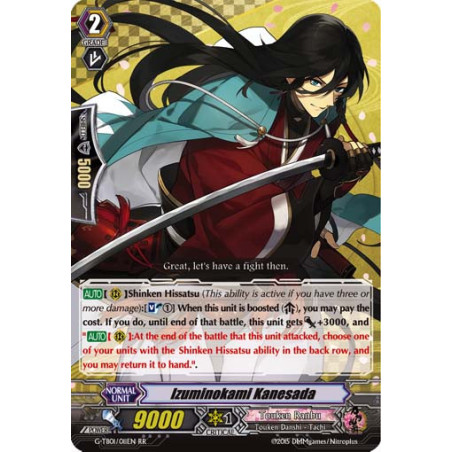 Vanguard_TCG_card_G-TB01_011EN_RR_Izuminokami_Kanesada_Touken_Ranbu_-ONLINE-