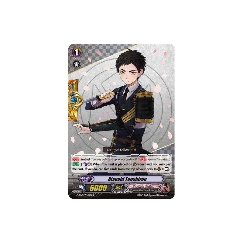Vanguard_TCG_card_G-TB01_020EN_R_Atsushi_Toushirou_Touken_Ranbu_-ONLINE-