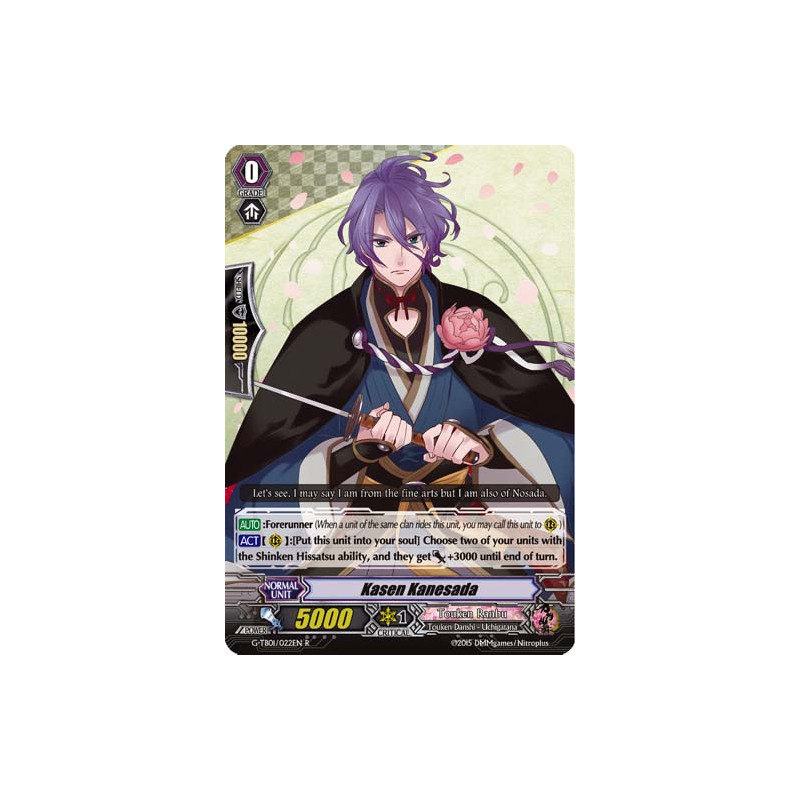 Vanguard_TCG_card_G-TB01_022EN_R_Kasen_Kanesada_Touken_Ranbu_-ONLINE-