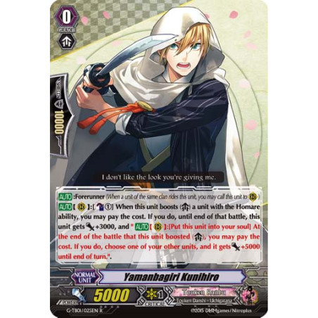 Vanguard_TCG_card_G-TB01_025EN_R_Yamanbagiri_Kunihiro_Touken_Ranbu_-ONLINE-