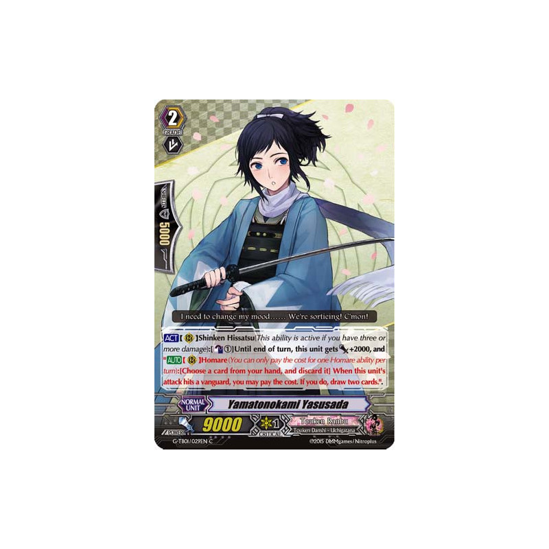 Vanguard_TCG_card_G-TB01_029EN_C_Yamatonokami_Yasusada_Touken_Ranbu_-ONLINE-