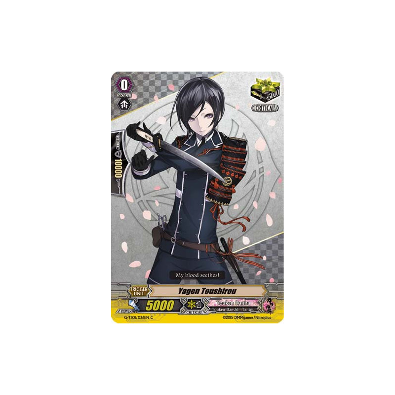 Vanguard_TCG_card_G-TB01_036EN_C_Yagen_Toushirou_Touken_Ranbu_-ONLINE-